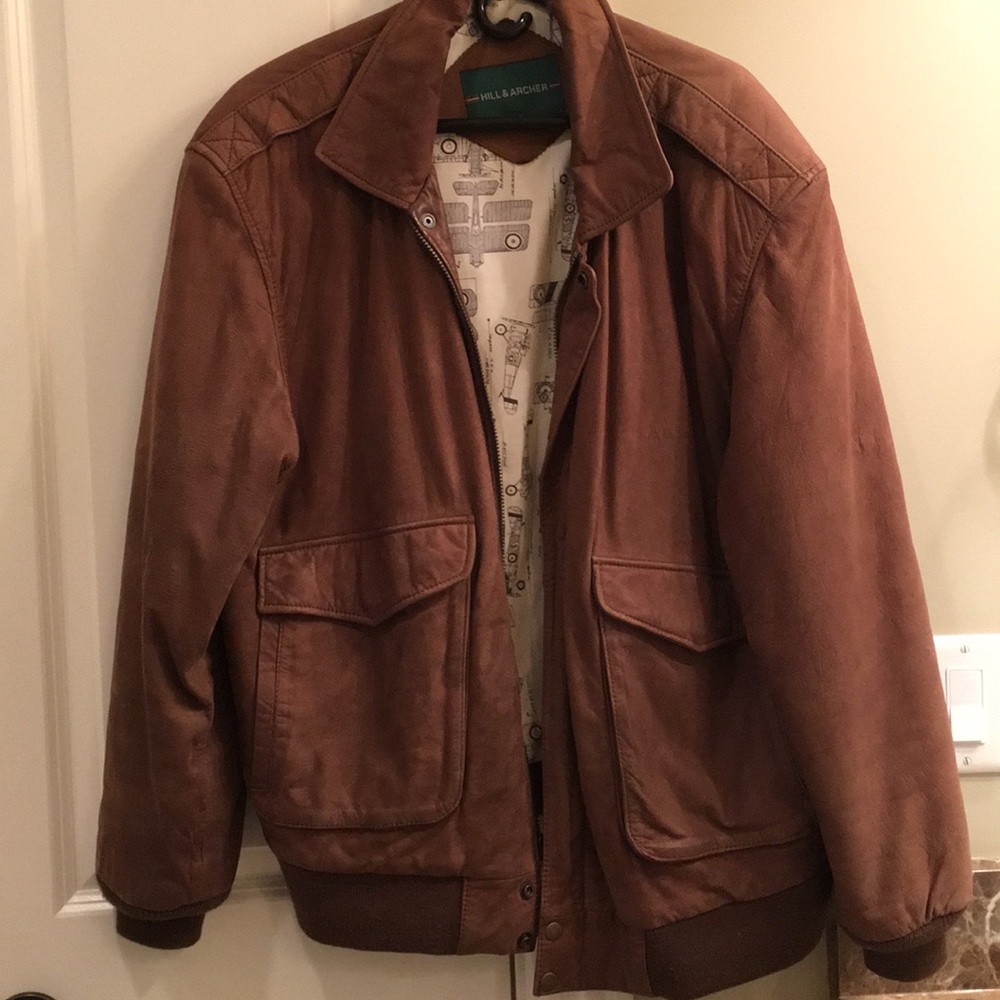 Men’s Hill & Archer genuine leather shell jacket